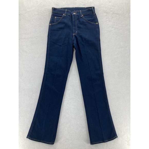 Vintage Lee Riders Jeans Mens 31x34 Blue Denim Bootcut Dark Wash Made in USA 90s - Picture 1 of 13